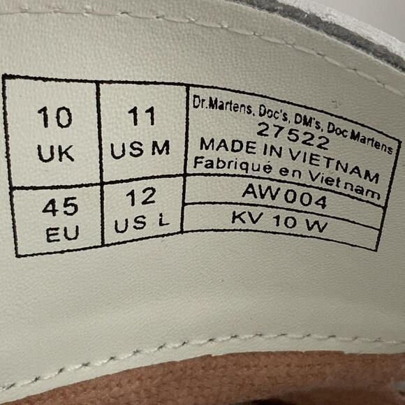 New Dr Martens Oxfords Leather 1461 Lace-up White Men 11 main image 9
